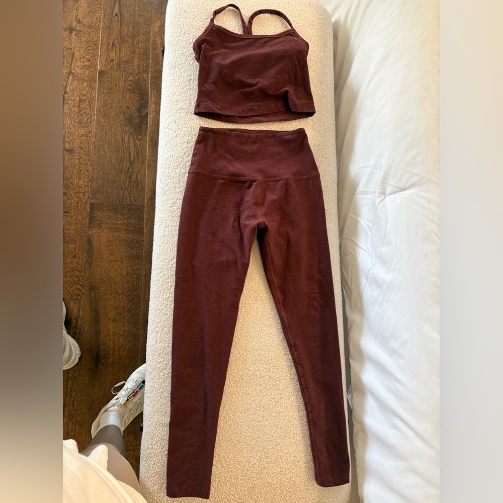 Beyond Yoga Spacedye Leggings and Bra Set